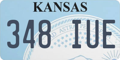 KS license plate 348IUE