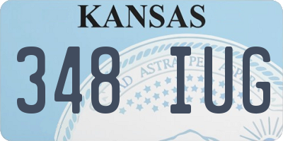 KS license plate 348IUG