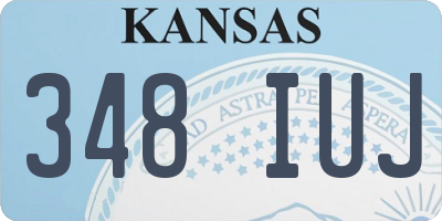 KS license plate 348IUJ