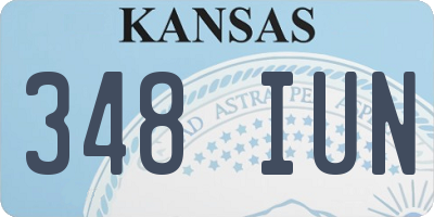 KS license plate 348IUN