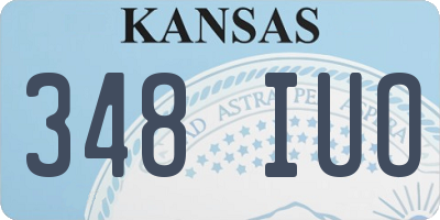KS license plate 348IUO