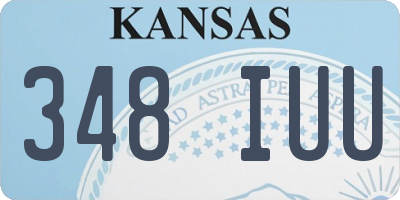 KS license plate 348IUU