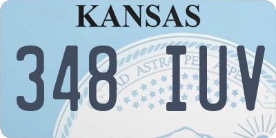 KS license plate 348IUV