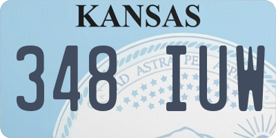 KS license plate 348IUW