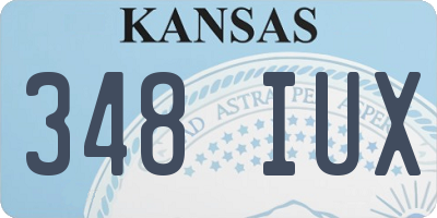 KS license plate 348IUX
