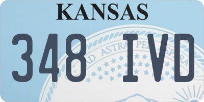 KS license plate 348IVD