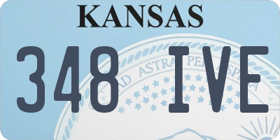 KS license plate 348IVE