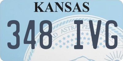 KS license plate 348IVG