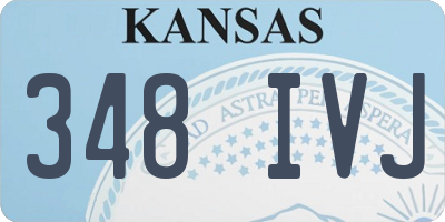 KS license plate 348IVJ