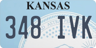 KS license plate 348IVK