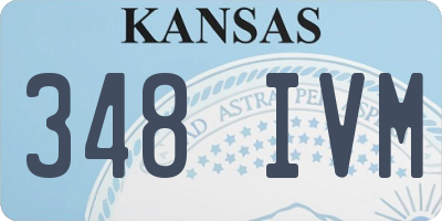 KS license plate 348IVM