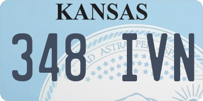 KS license plate 348IVN