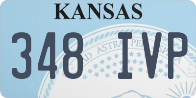 KS license plate 348IVP