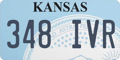 KS license plate 348IVR