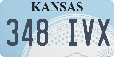 KS license plate 348IVX