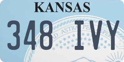 KS license plate 348IVY