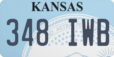 KS license plate 348IWB