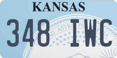 KS license plate 348IWC