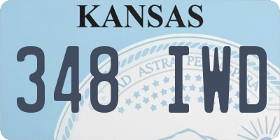 KS license plate 348IWD