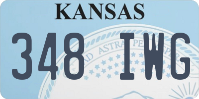 KS license plate 348IWG