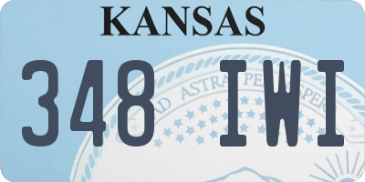 KS license plate 348IWI
