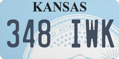 KS license plate 348IWK