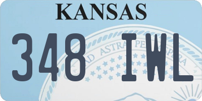 KS license plate 348IWL