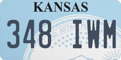 KS license plate 348IWM
