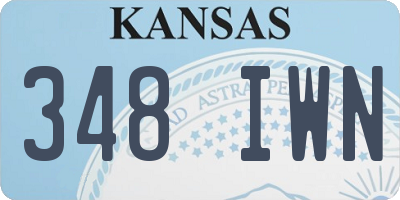 KS license plate 348IWN