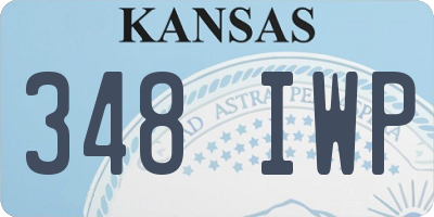 KS license plate 348IWP