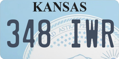 KS license plate 348IWR