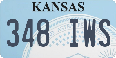 KS license plate 348IWS