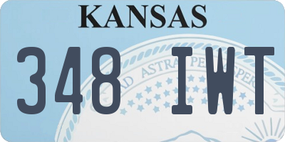 KS license plate 348IWT