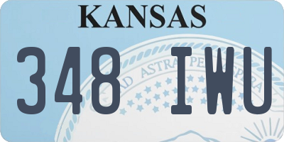 KS license plate 348IWU