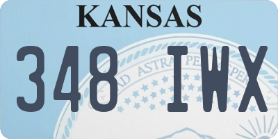 KS license plate 348IWX