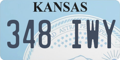 KS license plate 348IWY