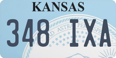 KS license plate 348IXA