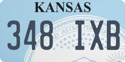 KS license plate 348IXB