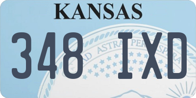 KS license plate 348IXD