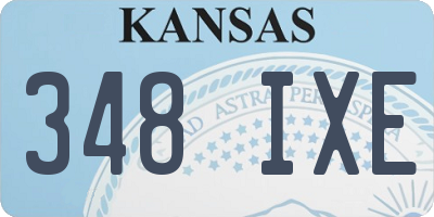 KS license plate 348IXE