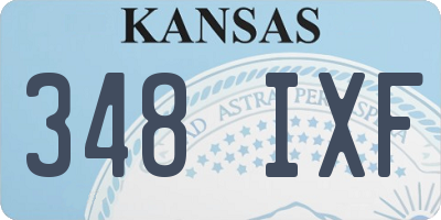 KS license plate 348IXF