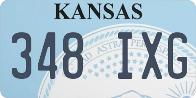KS license plate 348IXG