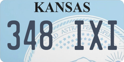 KS license plate 348IXI