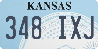 KS license plate 348IXJ