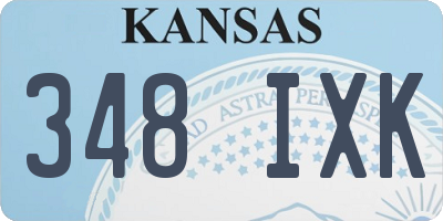 KS license plate 348IXK