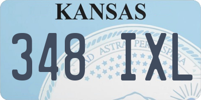 KS license plate 348IXL