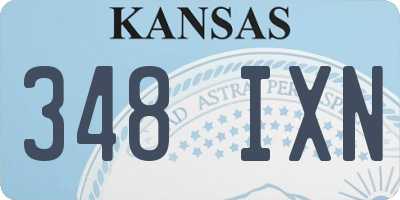 KS license plate 348IXN