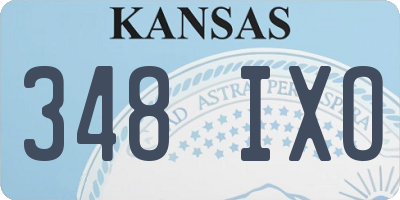 KS license plate 348IXO