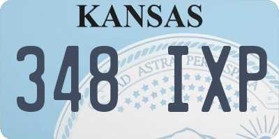 KS license plate 348IXP