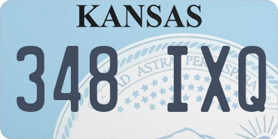 KS license plate 348IXQ
